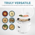 thumbnail image 2 of Professional Digital Rice Cooker, 10-Cup (Uncooked) / 20-Cup (Cooked), Slow Cooker, Multicooker, Steamer, Oatmeal Cooker, Auto Keep Warm, Sauté-then-Simmer®, 4 Qt, White, ARC-1230W, 2 of 6