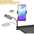 thumbnail image 5 of Projector Stand Tripod with Removable Mouse Tray, Adjustable Laptop Tripod Stand from 23.5"-46.5" with Gooseneck Phone Holder, Stand for Office, Home, Stage, Studio, DJ Racks Holder Mount, 5 of 9