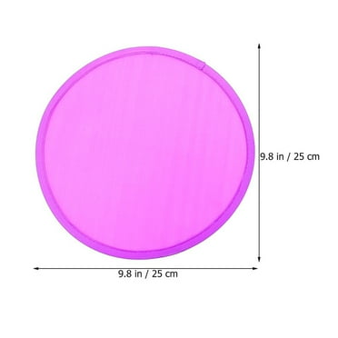Stri 15Pcs Polyester Foldable Flying Discs Round Fans Outdoor Flying Disc Playthings