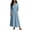 Sky Blue, variant on Cmfcve Plus Size Button down Dress for Women Casual Long Sleeve Lapel Collared Flowy A-Line Maxi Shirt Dress