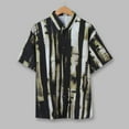 thumbnail image 2 of Mens Shirts Striped Short Sleeve Button Down Lapel Plus Size Blouses Casual Loose Summer Tops White L, 2 of 8