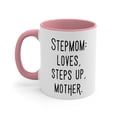 thumbnail image 3 of Stepmom Gifts Two-Tone 11oz Mug Stepmom: loves, steps up, mother., 3 of 4