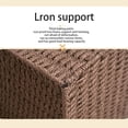 thumbnail image 3 of Carefully Handcrafted Rattan Storage Basket - Durable Friendly Woven Desktop Organizing Convenient Rattan Sorting coffee color 31x21x15, 3 of 9