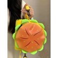 thumbnail image 5 of Bolso bandolera de hamburguesa de PU de gran capacidad para mujer Mochila de viaje divertida (Amarillo), 5 of 5