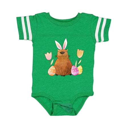 

Inktastic Easter Capybara with Eggs and Flowers Gift Baby Boy or Baby Girl Bodysuit