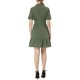 thumbnail image 3 of INSPIRE CHIC Camisa vestido de safari de algodón con botones y cinturón para mujeres XS verde ejército, 3 of 6