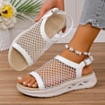 thumbnail image 7 of WRKEKC Sandals for Women Round Toe Open Toe Hollow Out Mesh Breathable One Buckle Summer Casual Shoes for Ladies, 7 of 7