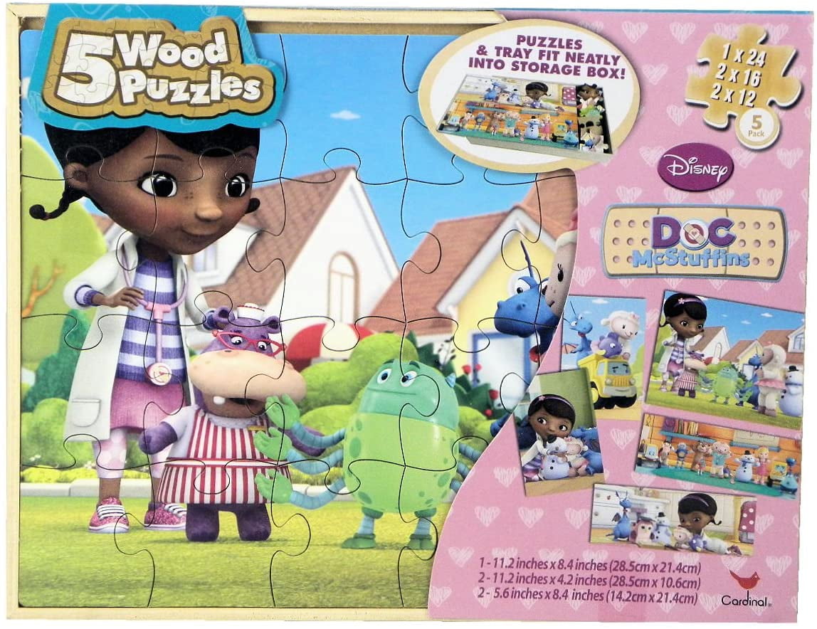 Doc McStuffins Wood Puzzles Set with Storage Kuwait Ubuy