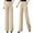 Khaki, variant on Arlun High Waist Dress Work Pants Women Drape High-Rise Straight Leg Soft Comfy Pull-On Suit Pants Lightweight Breathable Stylish and Modern Stretch Business Casual Pants White XL