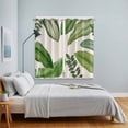 thumbnail image 5 of Curtains 84 Inches Long 2 Panels, Green Leaves Grommets Window Treatment Curtain, Tropical Summer Botanical Watercolor Elegant Rustic Thermal Curtains Drapes for Living Room/Bathroom, 5 of 9
