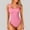 A Pink, variant on Women's U-Neck Sleeveless Shapewear Bodysuit Slim Fit Seamless Jumpsuit Green Size 2XL