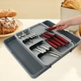 thumbnail image 3 of TIMIFIS Storage Boxs Kitchen Knives, Forks, Tableware Storage Box, Chopsticks, Spoons, Sorting Cabinet, Large Capacity, Built-in Drawer Storage Partition Storage Trunks & Bag, 3 of 8