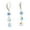 Sterling Silver, variant on Lever-back Earrings with Austrian Crystal Aurora Borealis Cube Beads for Adults