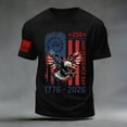 thumbnail image 4 of Independence Day Shirts for Men 250 Years American 1776 2026 250th 4th July Independence Day T-Shirt (Black,S), 4 of 6