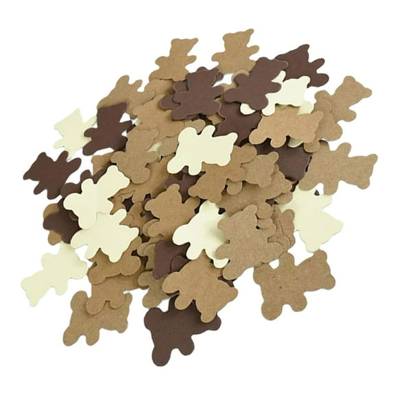 Colorful Bear Shaped Confetti for Party Decorations Baby Shower Scatter Sprinkle 500pcs Assorted