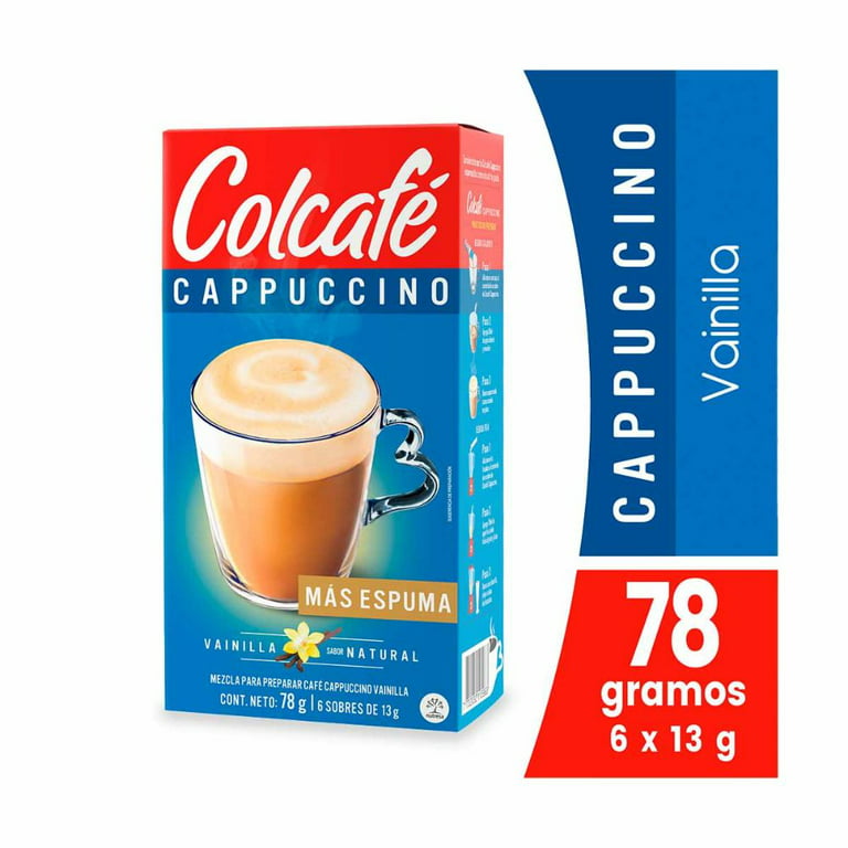Colcafe Capuccino Instant coffee (3 pck) Caramel Vanilla & hazelnut Cafe  instantaneo colcafe capuccino Vainilla Avellana y Caramelo