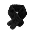 thumbnail image 1 of BUFANDA DE CUELLO DE PIEL SINTÉTICA CON COLLAR DE PELUCHE INSPIRADA EN CHIC OREJAS DE CONEJO ENVOLTORIO CÁLIDO DE INVIERNO PARA MUJERES NEGRO 85*10cm/33.46*3.94"(L*W), 1 of 7