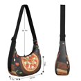 thumbnail image 4 of Pizza Crescent Crossbody Bag for Women Casual Hobo Dumpling Bag for Shopping Hiking Cycling Gym, 4 of 5