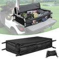 thumbnail image 7 of Golf Cart Rear Storage Bag for 4 Passenger EZGO, , Yamaha Golf Carts, 900D Water-Repellent No Drilling Grocery Shopping  Box with Secure Net and Adjustable Straps for 2+2 Seat, 7 of 7