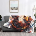 thumbnail image 2 of Rateoe Colorful Abstract Eagle Pattern Flannel Throw Blanket, Ultra-soft Blanket for Bed, Couch, Car, Hypoallergenic Anti-pilling blanket-, 2 of 6