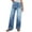 Light Blue, variant on Vivianyo HD Women's Elastic Waist Straight Leg Jeans, High Waist Pull-On Denim Pants with Pockets, Women's Black, Sizes S-2XL