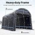 thumbnail image 4 of KING BIRD 10' x 15' Round Style Garage Shelter Anti-Snow Heavy Duty Storage Shelter Carport Portable Canopy Storage Shelter Shed, 4 of 7