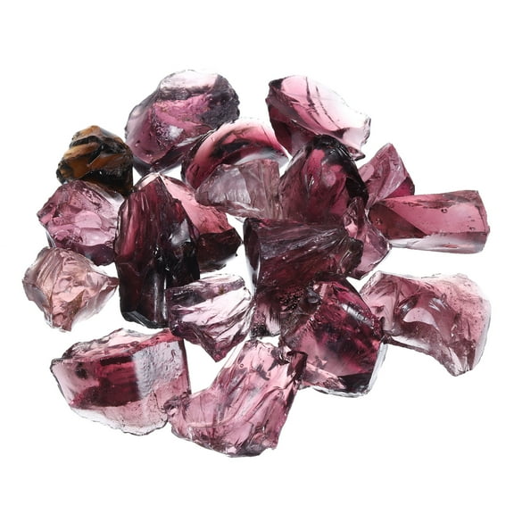 Fire Glass for Fire Pit, 2-3cm(1/9") High Luster Natural Glass Rocks, Purple