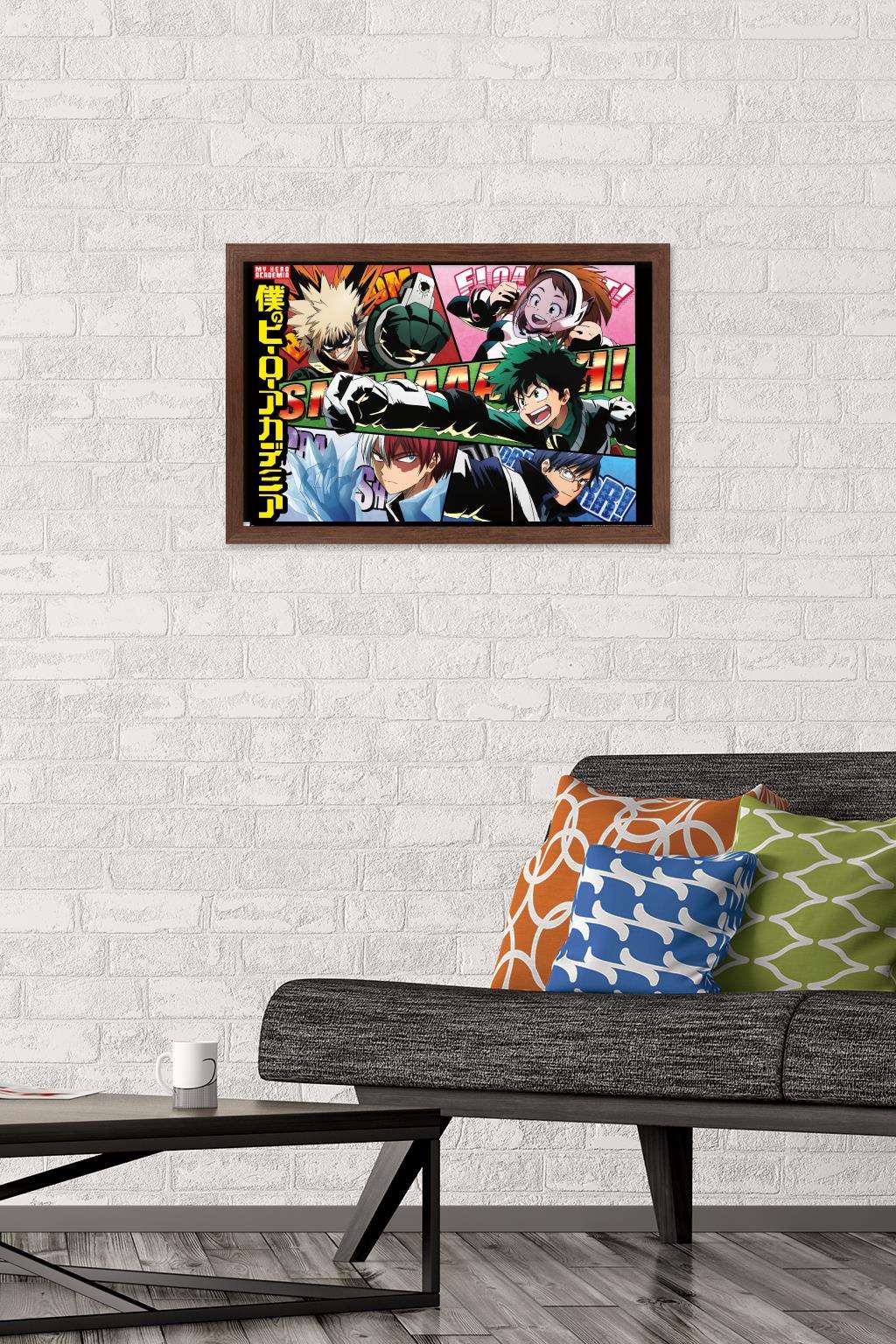 My Hero Academia - Comic Wall Poster, 14.725" x 22.375", Framed