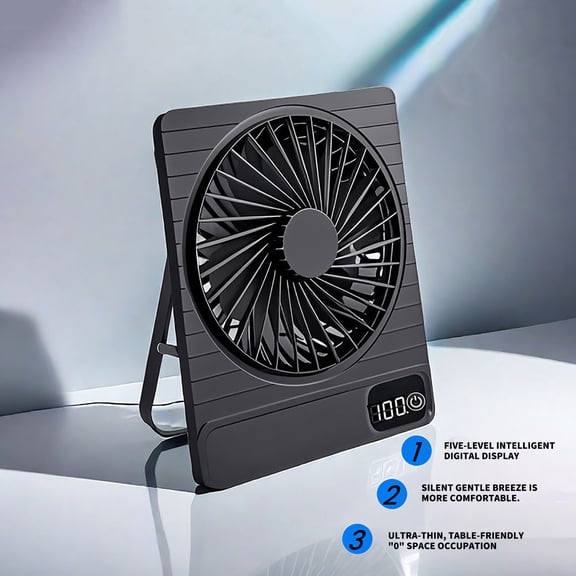 COM1950s USB Desk Fan, Small Portable Quiet Desktop Fan, Personal Table Cooling Fan for Home Office Bedroom Travel