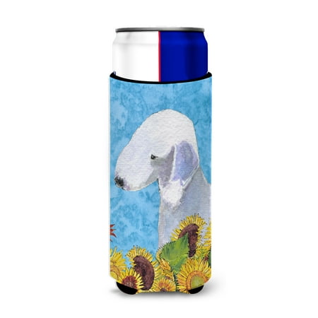 

Caroline s Treasures SS4116MUK Bedlington Terrier in Summer Flowers Ultra Hugger for slim cans Slim Can multicolor