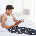 thumbnail image 6 of Picia Llamas 1 Mens Soft Woven Cotton Elastic Waistband Sleep Pajama Pant Lounge Sleep Pant With Pockets And Drawstring-X-Large, 6 of 9