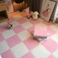 thumbnail image 7 of 10pcs Soft Fluffy Plush Puzzle Foam Floor Mats, Interlocking Square Foam Tiles Area Rug Carpet for Living Room & Bedroom Decoration, 7 of 7