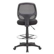 Boss Office Products Commercial Grade Mesh Drafting Chair, Black