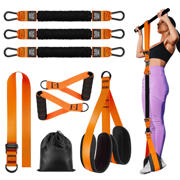 Pull Up Assistance Bands, Heavy Duty Resistance Band for Pull Up Bar, Adjustable Weight/Size with Fabric Feet/Knee Rest, Bands for Pull Up Assist for Strength Training, Pull Up Assist Band