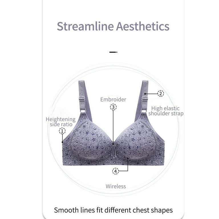Shpwfbe Bras for Women Wireless Bra Plus Size Push Up Bra for