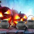 thumbnail image 4 of Paquete de 6 hervidores de caramelos, cesta pequeña con esqueleto de bruja, suministros de decoración de Halloween, 4 of 5