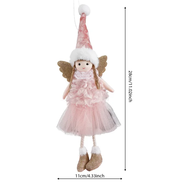 New Year 2024 Gifts Cute Angel Girl Dolls Navidad Hanging Pendant Christmas Home Decor Xmas Tree Ornaments Noel Natal Decoration