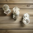thumbnail image 3 of Ivory White Cat's Eye Crystal Dice  Hand-Carved Gemstone Dice D4 D6 D8 D10 D12 D20 Percentile or 7PCS Polyhedral Set for DnD RPG, 3 of 6