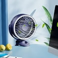 thumbnail image 6 of ​​Rechargeable Desk Fan With 3 Speeds USB Clip On Fan 7-Inch Portable Cooling Fan Night Light Function Vertical Base For Office​​, 6 of 6