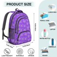 thumbnail image 5 of Butterfly White Silhouette Pattern Cute School Backpack Bag with Padded Back and Adjustable Shoulder Straps 16.9 X 12.6 X 5.9 Inches, 5 of 5
