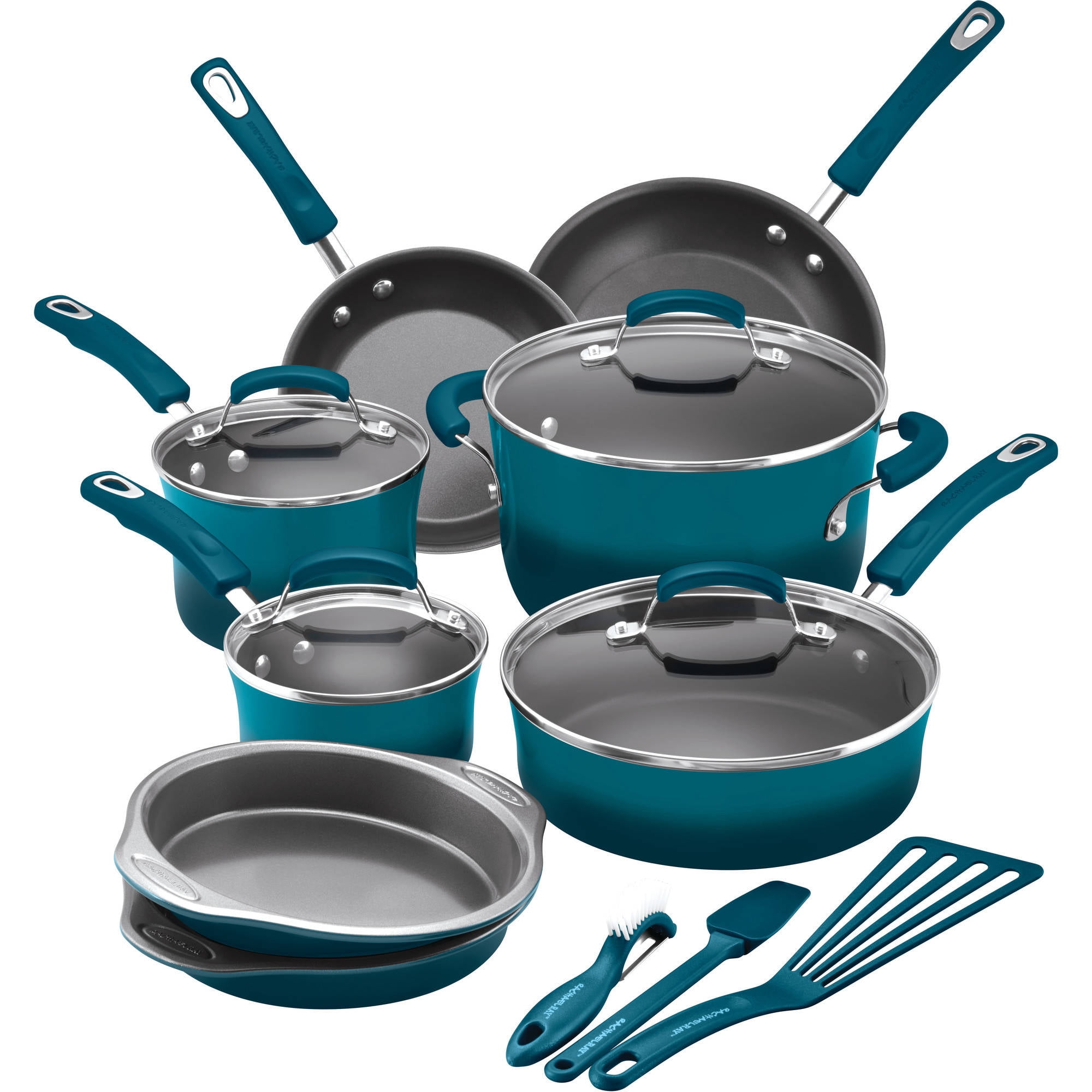 Rachael Ray 15 Piece Hard Enamel Aluminum Nonstick 