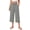 Dark Grey, variant on Fantaslook Women Capri Pants Wide Leg High Waisted Drawstring Capris Summer Casual Linen Cropped Pants with Pockets