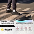thumbnail image 4 of FitVille zapatos para caminar para hombre, zapatos para fascitis Plantar Extra anchos, ligeros para pies hinchados, alivio del dolor Ortopédico del pie, 4 of 5