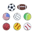thumbnail image 2 of RSAMD 1.6cm Baseball Softball Leather Stud Earrings Football Sports Jewelry Colletion-Tennis, 2 of 8