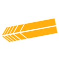 thumbnail image 2 of 2 Pcs Car Rearview Mirror Stickers Safety Simple Car Reflective Stickers for Doors Covers Window Yellow, 2 of 9