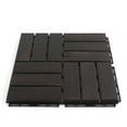 thumbnail image 3 of 3rd Street Inn Acacia Wood Deck Tiles - Ebony Finish - Checkered - 10 Pack, 3 of 5