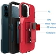 thumbnail image 7 of for iPhone 11 Pro Case: Military Grade Protection Shockproof Phone Cover Build-in Hidden Kickstand & Rugged TPU Shell | Matte Durable Drop Proof Heavy Duty Case,Black+Black, 7 of 7