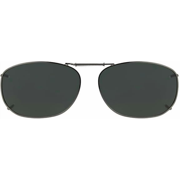 3 SOLAR SHIELD Clip-on Polarized Sunglasses Size 54 rec 12 Black Full Frame NEW