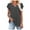 Grey, variant on Summer Tops for Women Casual Solid Color V Neck Tee Flutter Sleeve Short Sleeve Top Long Tunics Women Compression Shirt T Shirt with Long Cute Giraffe 5 Tees for Girl Black 2XL