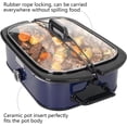 thumbnail image 2 of 4-Quart Slow Cooker with Casserole Manual Warm Setting - Perfect Kitchen Small Appliance for Family Dinners, Dishwasher Safe Crock, Blue, 2 of 6